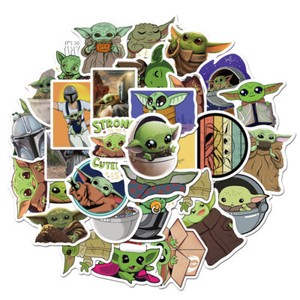50PCS Stickers Pack Star Wars Baby Yoda Mandalorian Skateboard Toy Wall Decal 50PCS Stickers Pack Star Wars Baby Yoda Mandalorian Skateboard Toy Wall Decal