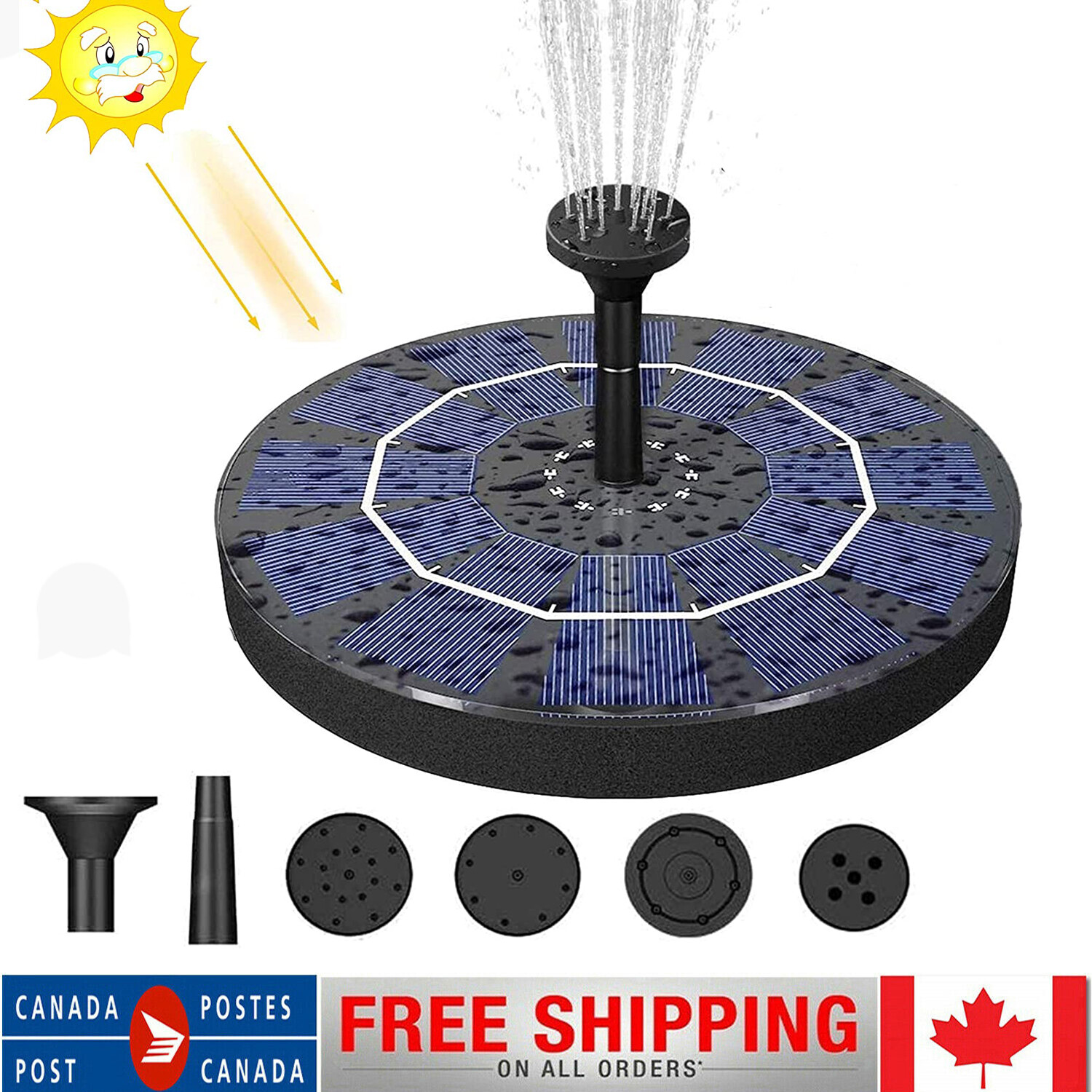 Bird Bath Floating Solar Fountain Pump Water Panel Power Kit Pool Garden Pond Bird Bath Floating Solar Fountain Pump Water Panel Power Kit Pool Garden Pond