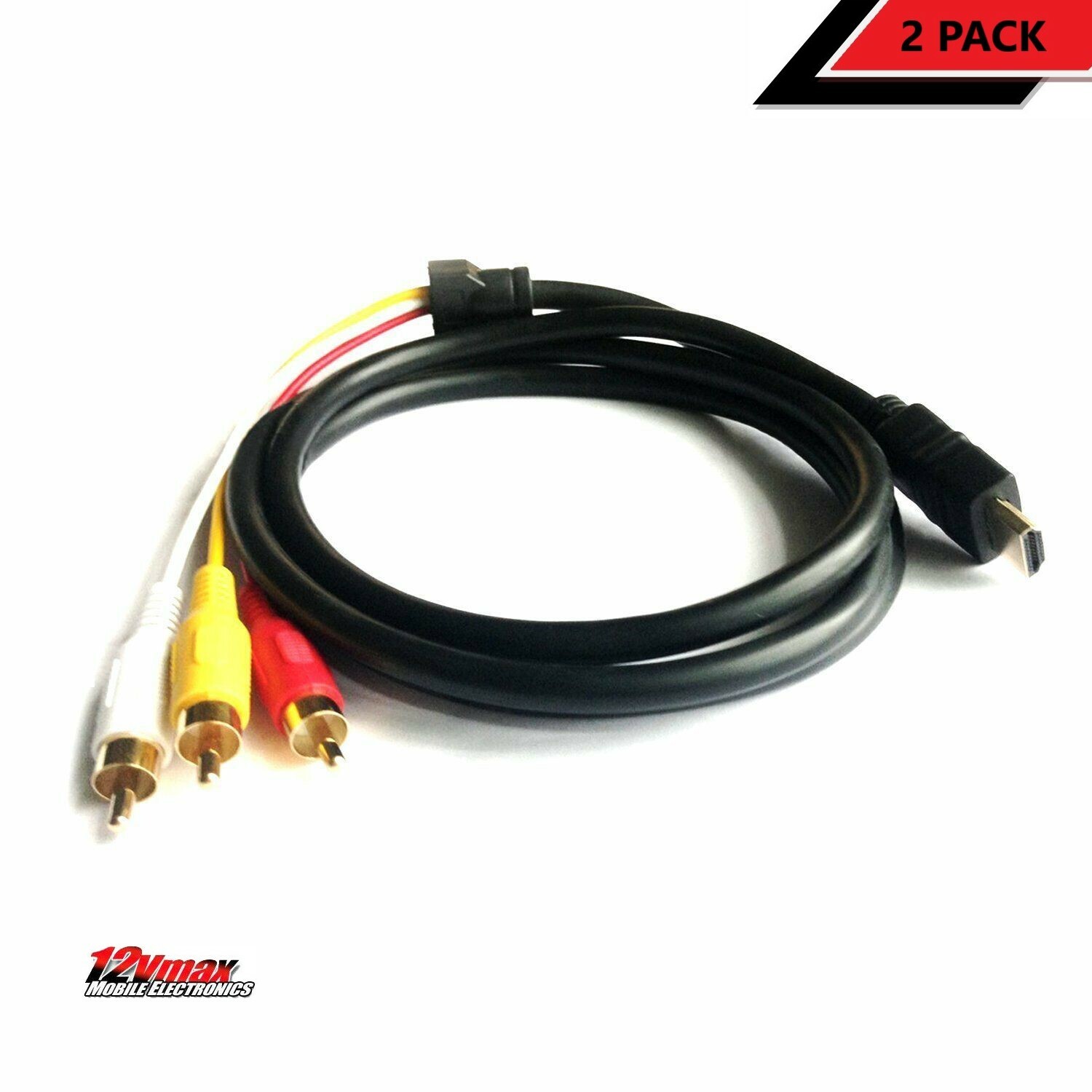 2 Pieces HDMI to Audio Video AV Component Converter Adapter Cable HDTV 5 Feet 2 Pieces HDMI to Audio Video AV Component Converter Adapter Cable HDTV 5 Feet