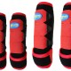 Horse Medium Professional Equine Sports Medicine Splint Boots Black Red 4110C Horse Medium Professional Equine Sports Medicine Splint Boots Black Red 4110C