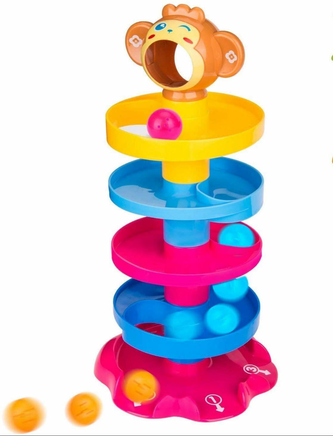 Monkey ball drop toy for babies & toddlers new 5 layer tower run with swirling Monkey ball drop toy for babies & toddlers new 5 layer tower run with swirling