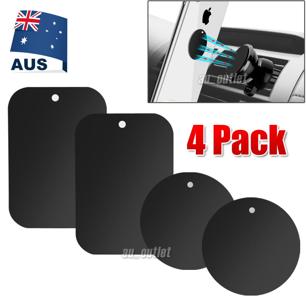 4X Metal Plate Magnetic Car Phone Holder Accessories Magnet Phone Stand Support