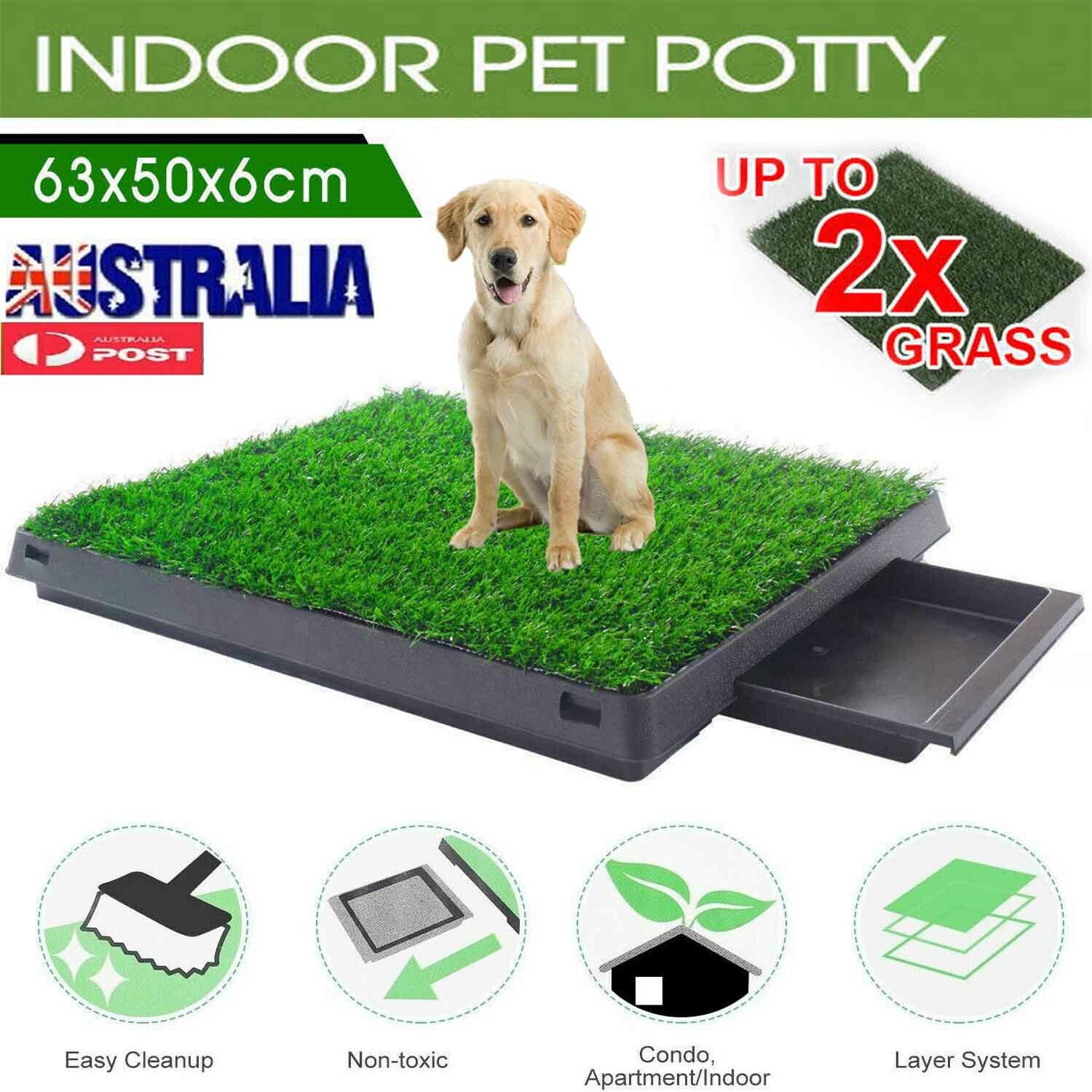 Large Dog Pet Potty Training Pee Pad Mat Puppy Tray With Grass Indoor 3 Layers Large Dog Pet Potty Training Pee Pad Mat Puppy Tray With Grass Indoor 3 Layers