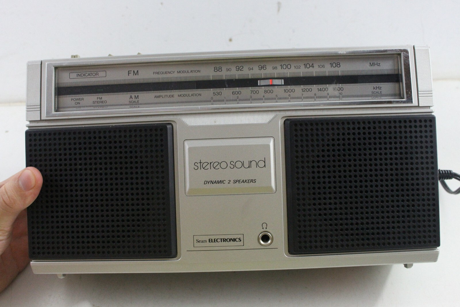 Vintage Sears Electronics Stereo Sound Dynamic 2 Speakers Radio Boombox Vintage Sears Electronics Stereo Sound Dynamic 2 Speakers Radio Boombox