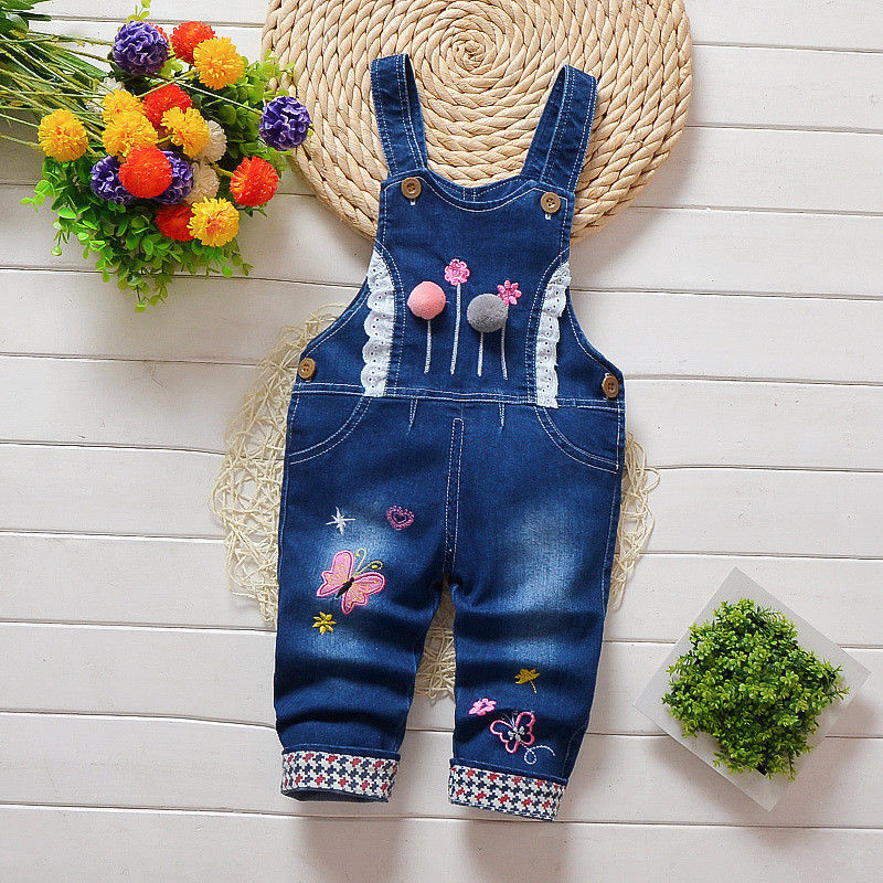 Toddler Baby Girls Overalls Denim Pants Cartoon Jeans Kids Casual Jumpsuit Toddler Baby Girls Overalls Denim Pants Cartoon Jeans Kids Casual Jumpsuit