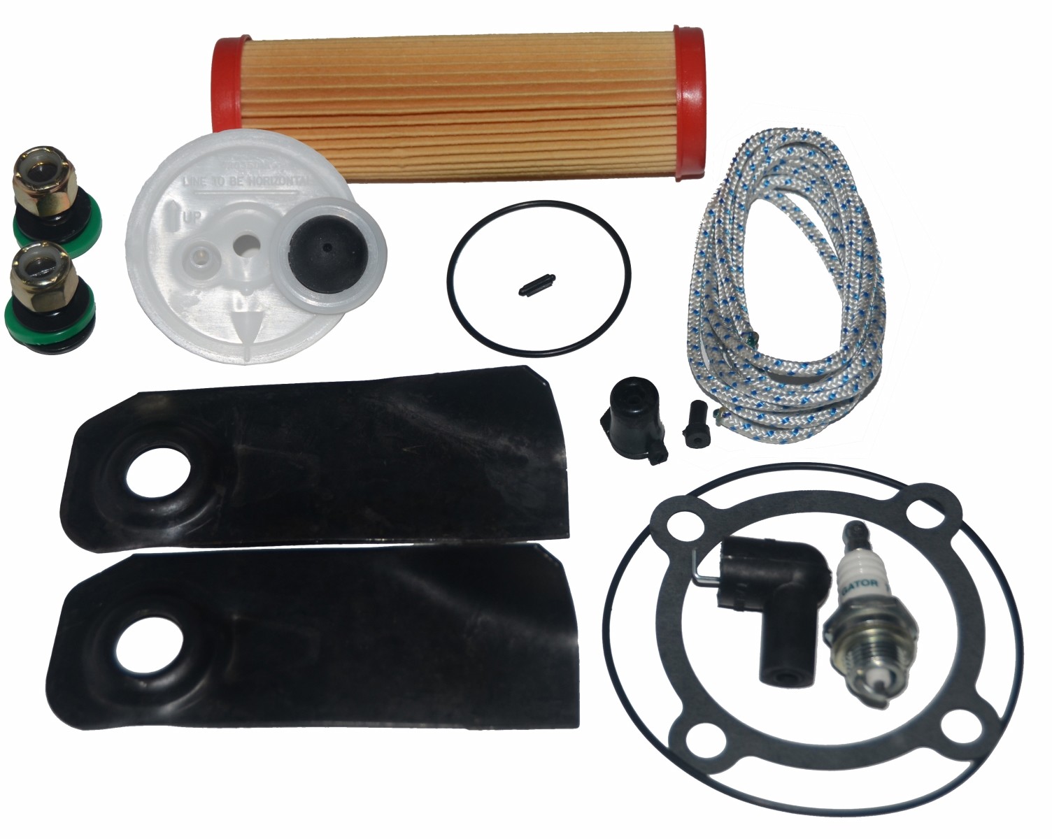 Victa Lawn Mower Service Kit, 2 Stroke Carby Blades Filter Primer Victa Lawn Mower Service Kit, 2 Stroke Carby Blades Filter Primer
