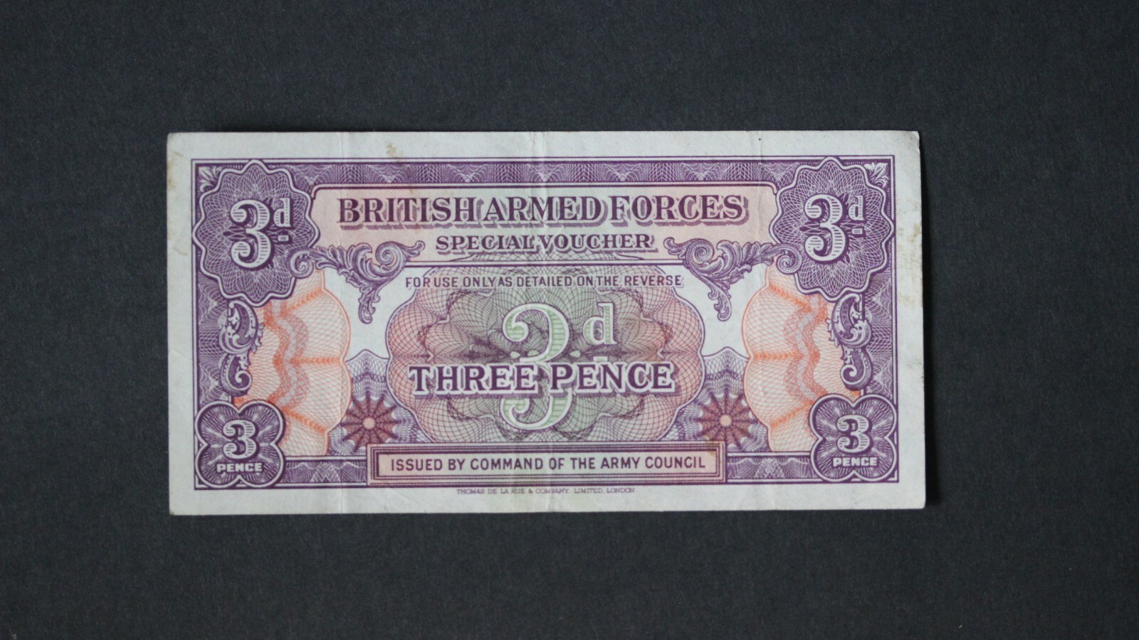 1946 British Armed Forces Special Voucher 3d threepence Army UK (3351930/W1) 1946 British Armed Forces Special Voucher 3d threepence Army UK (3351930/W1)