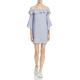 WAYF Womens Kiera Blue Ruffled Off-The-Shoulder Casual Dress S 5029 WAYF Womens Kiera Blue Ruffled Off-The-Shoulder Casual Dress S 5029