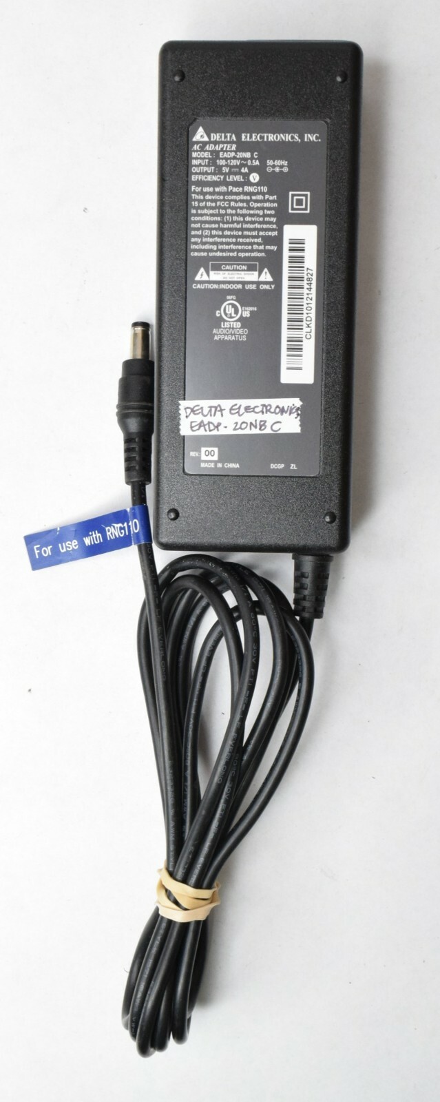 USED Delta Electronics AC Adapter Power Supply Unit EADP-20NB C 5V 4A