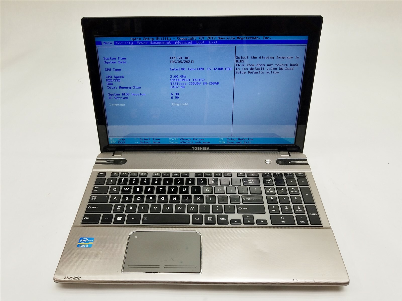 Toshiba Satellite P855-S5102 15.6″ HD i5-3230M 2.60GHz 8GB 500GB NO OS Laptop Toshiba Satellite P855-S5102 15.6″ HD i5-3230M 2.60GHz 8GB 500GB NO OS Laptop