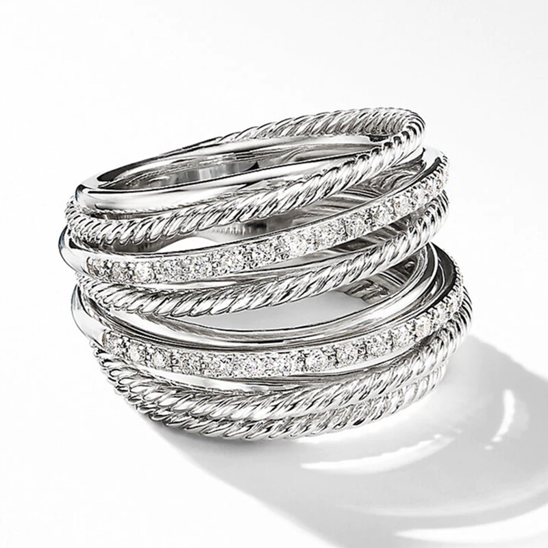 925 Silver Rings for Women White Sapphire Elegant Wedding Jewelry Gift Sz 6-10 925 Silver Rings for Women White Sapphire Elegant Wedding Jewelry Gift Sz 6-10