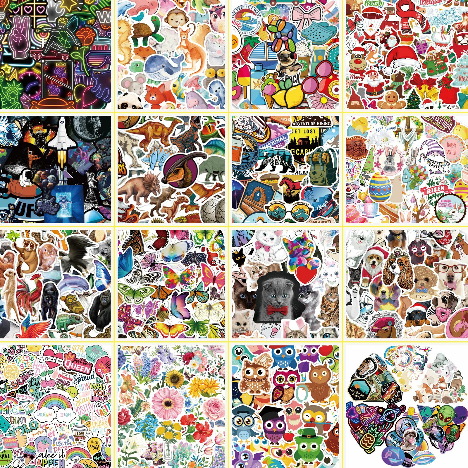 Cartoon Animal Water Bottle Bomb PVC Stickers Suitcase Phone Car Laptop Decals