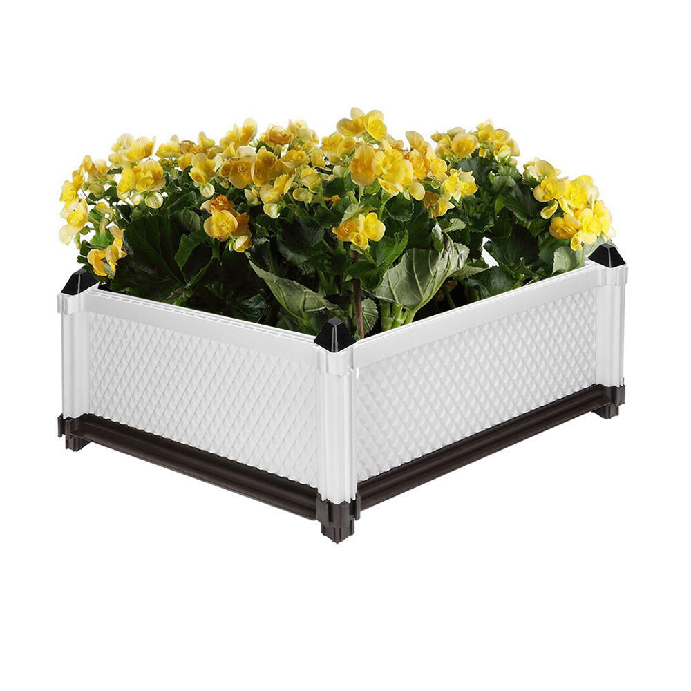Garden Beds Pots Planter Stackable Plastic Flowers With Water Reservoir & Draina Garden Beds Pots Planter Stackable Plastic Flowers With Water Reservoir & Draina
