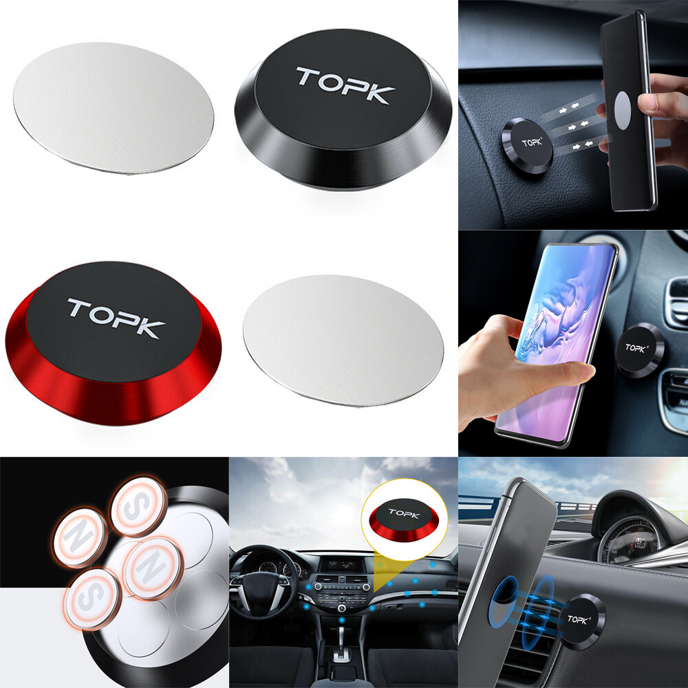 Topk 360° Rotating Car Dashboard Magnetic Phone Holder Mount Stand Accessories