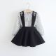 2pcs Baby Girls Fashion Dress Summer Long Sleeve Striped Blouse+Black Overalls 2pcs Baby Girls Fashion Dress Summer Long Sleeve Striped Blouse+Black Overalls