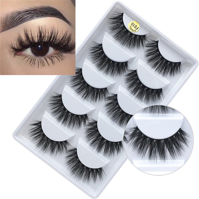 HOT! 5 Pairs 100% Real Beauty Mink Fake Eyelashes 3D Natural False Lashes Makeup HOT! 5 Pairs 100% Real Beauty Mink Fake Eyelashes 3D Natural False Lashes Makeup