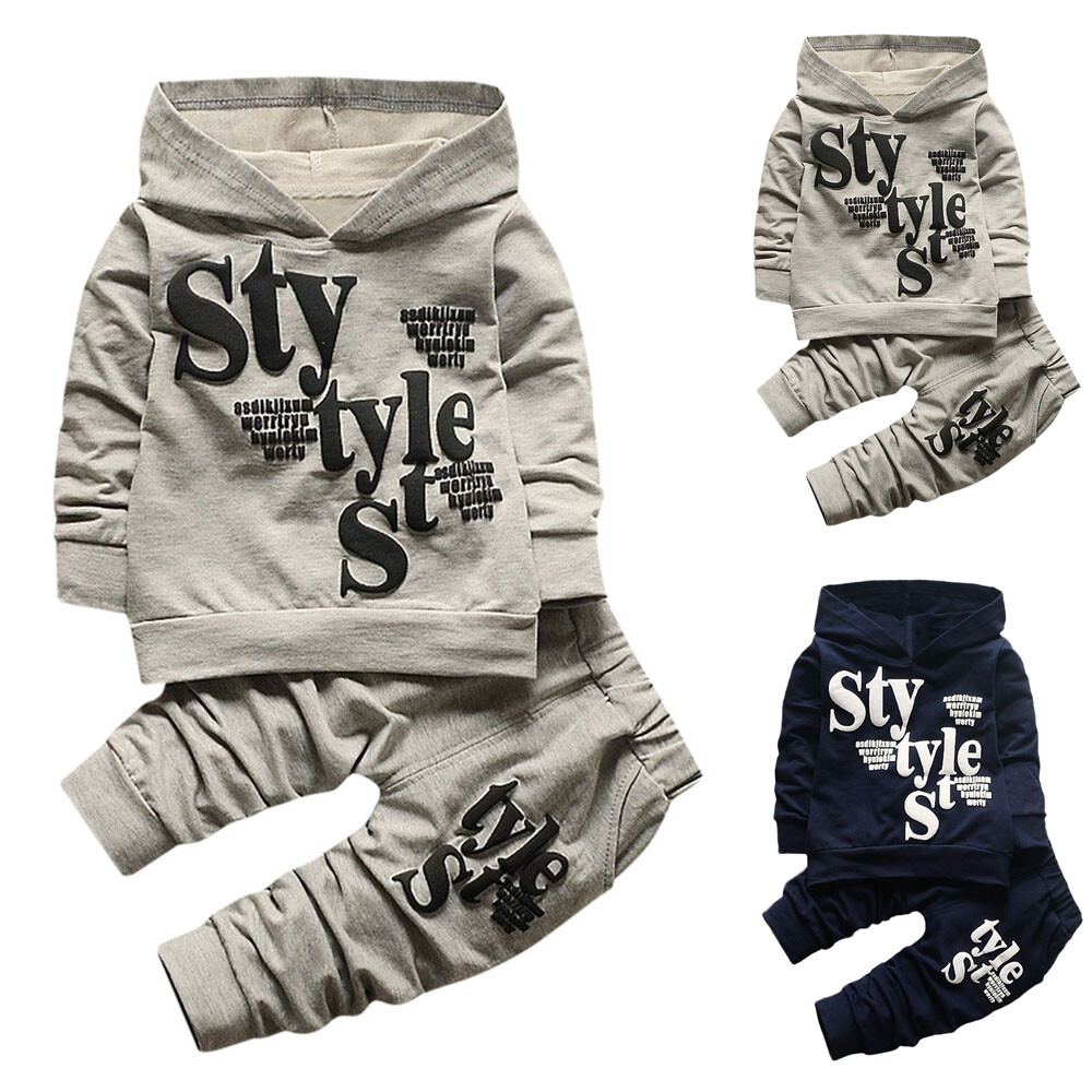 Toddler Baby Boy Style Letter Print Hood Tops Pattern Pants 2PCS Set Clothes Toddler Baby Boy Style Letter Print Hood Tops Pattern Pants 2PCS Set Clothes