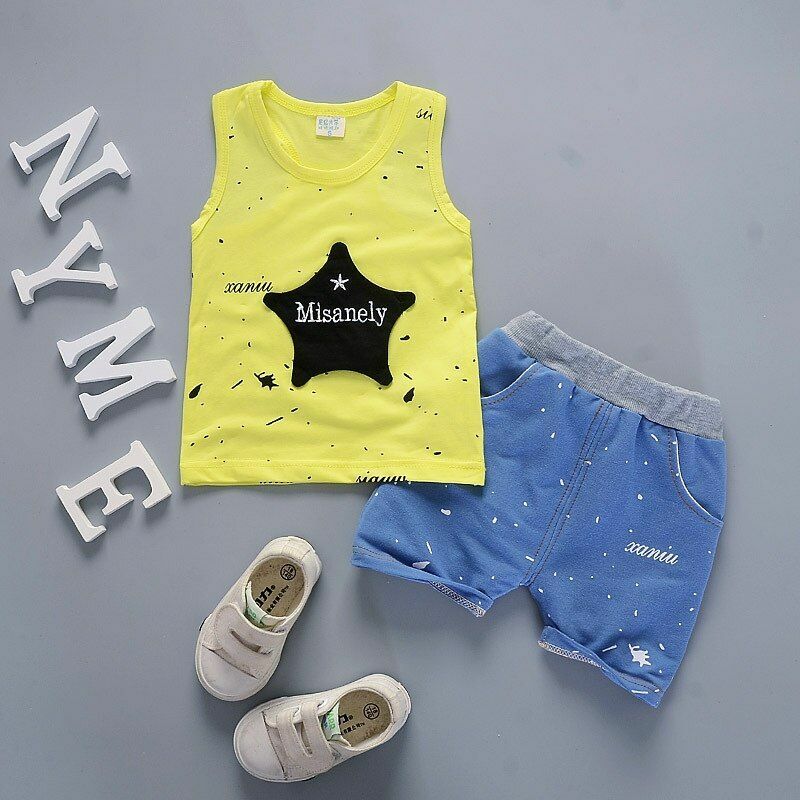 Baby Clothes Set Summer Boys Sport Cotton Tracksuits Toddlers Sleeveless Outfits Baby Clothes Set Summer Boys Sport Cotton Tracksuits Toddlers Sleeveless Outfits