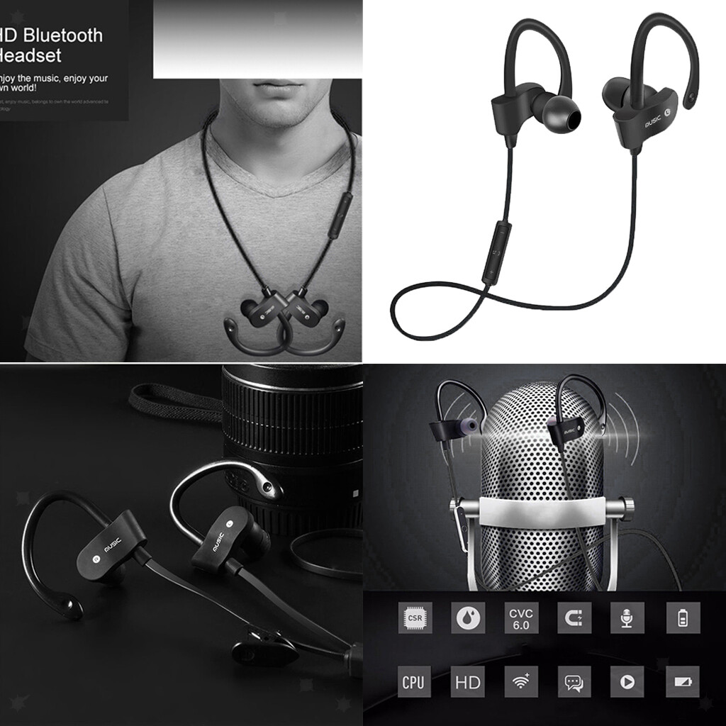 Wireless Bluetooth Headphones Sport Earphones HiFi Stereo With Mic Wireless Bluetooth Headphones Sport Earphones HiFi Stereo With Mic