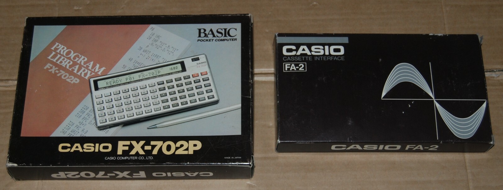 Vintage Casio Basic Pocket Computer FX-702P + FA-2 Cassette Interface Vintage Casio Basic Pocket Computer FX-702P + FA-2 Cassette Interface