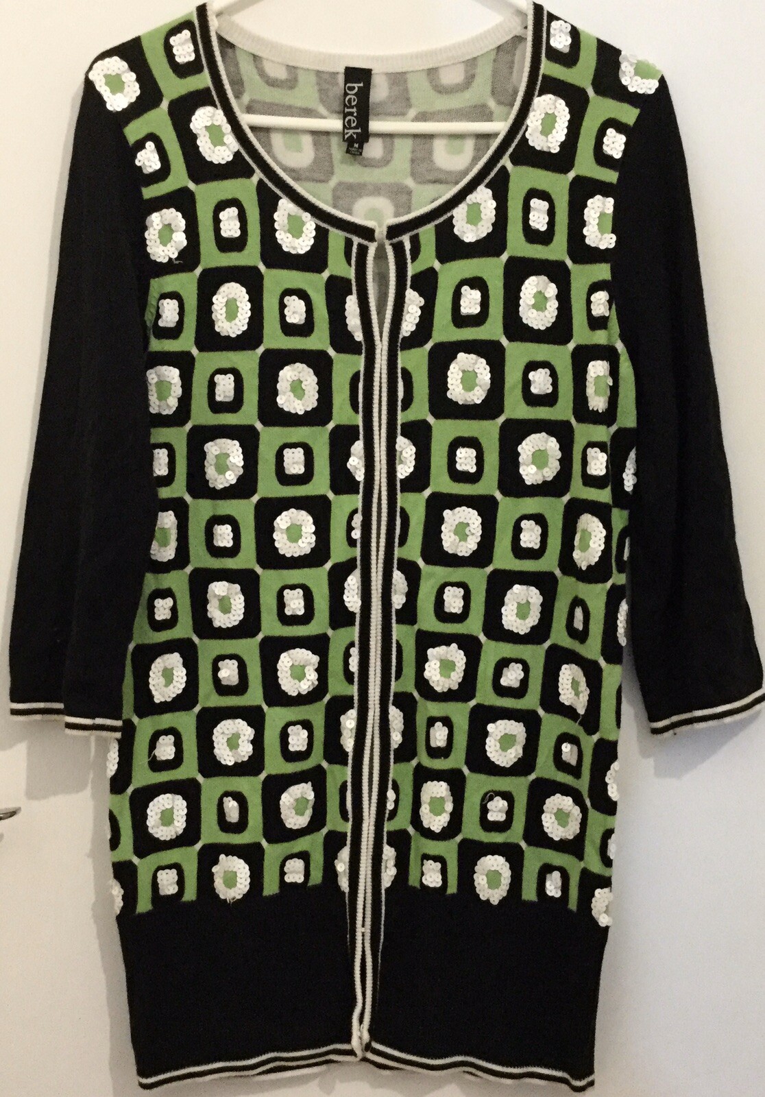 Mod Style Womens Knit Jacket Medium Retro Berek Neiman Marcus Brand.