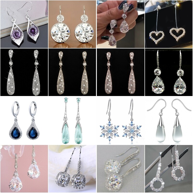 Gorgeous Drop Earrings for Women 925 Silver Jewelry Cubic Zircon A Pair/set Gorgeous Drop Earrings for Women 925 Silver Jewelry Cubic Zircon A Pair/set