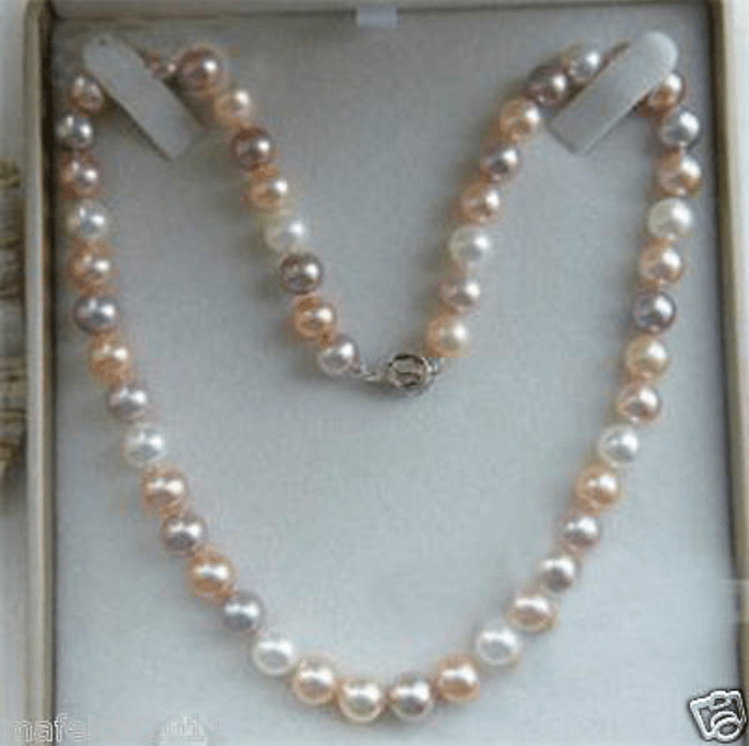 7-8mm Genuine Natural White & Pink & Purple Akoya Cultured Pearl Necklace 18″ 7-8mm Genuine Natural White & Pink & Purple Akoya Cultured Pearl Necklace 18″