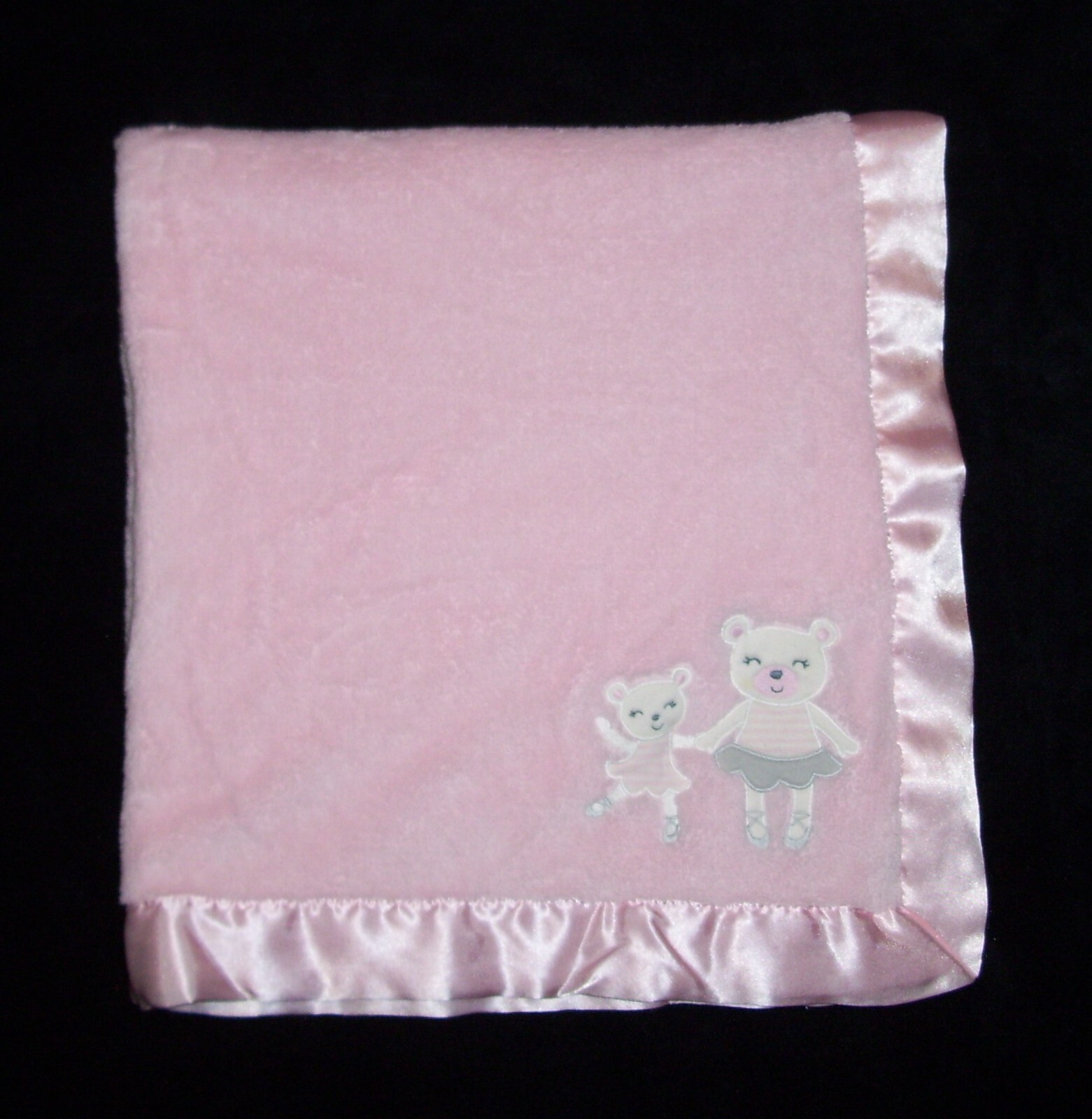 Carters Pink 2 Ballerina Ballet Bears Tutu Mom Baby Blanket Satin Trim Dance Carters Pink 2 Ballerina Ballet Bears Tutu Mom Baby Blanket Satin Trim Dance