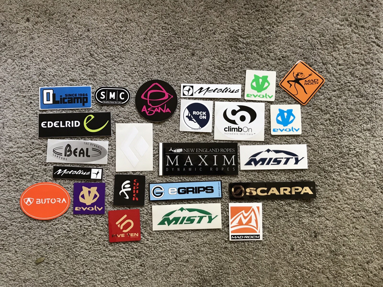 23 Climb Climbing Stickers #23B Black Diamond Mad Rock Scarpa Evolv Misty Mtn 23 Climb Climbing Stickers #23B Black Diamond Mad Rock Scarpa Evolv Misty Mtn
