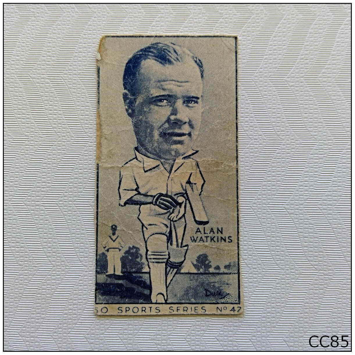 Turf Cigarette Card Sports Series #47 Alan Watkins Cricket (CC85) Turf Cigarette Card Sports Series #47 Alan Watkins Cricket (CC85)