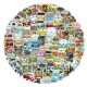 50Pcs Combi Vans Retro Hippies Stickers Love and Peace Bus Decals Stationery Car 50Pcs Combi Vans Retro Hippies Stickers Love and Peace Bus Decals Stationery Car