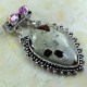 TURRITELLA AGATE+PINK TOPAZ PENDANT 2 1/2″; Y4482 TURRITELLA AGATE+PINK TOPAZ PENDANT 2 1/2″; Y4482
