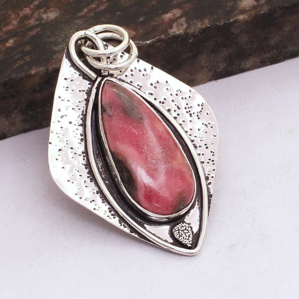 Rhodonite Ethnic Handmade Pendant Jewelry 2.2″ AP 47364 Rhodonite Ethnic Handmade Pendant Jewelry 2.2″ AP 47364