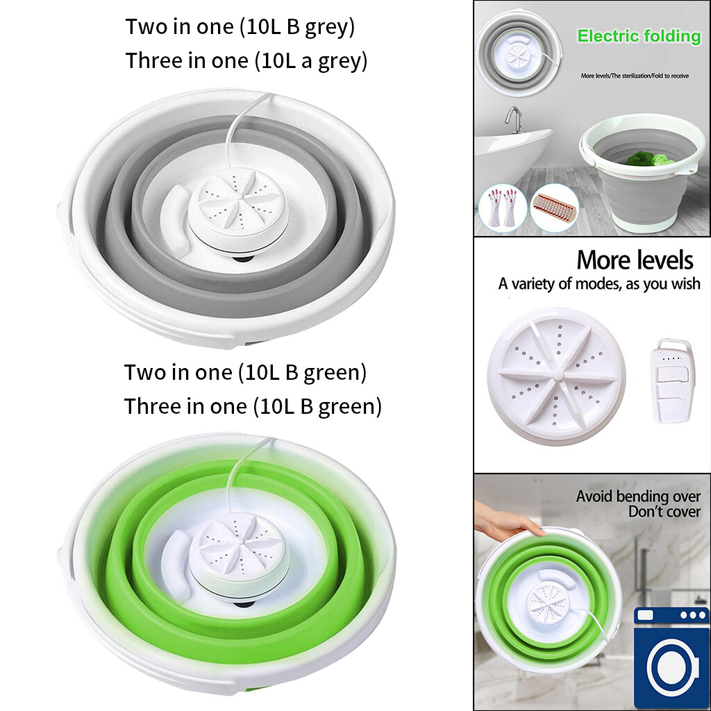 Folding Washing Machine Compact Travel Washer for Camping Dorms Baby Clothes