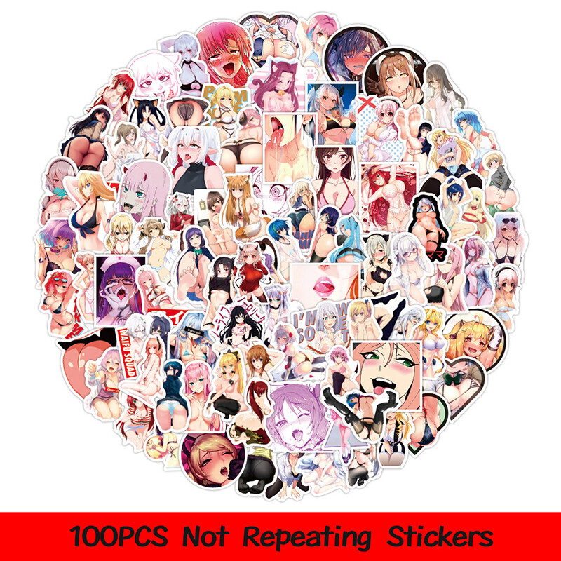 100PCS Anime Girls Waifu Stickers DIY Motorcycle Skateboard Laptop Guitar H2 100PCS Anime Girls Waifu Stickers DIY Motorcycle Skateboard Laptop Guitar H2