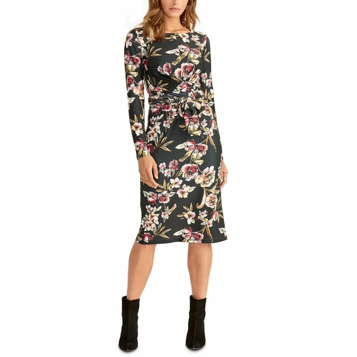 RACHEL ROY NEW Women’s Floral Knit Faux Wrap Dress TEDO RACHEL ROY NEW Women’s Floral Knit Faux Wrap Dress TEDO