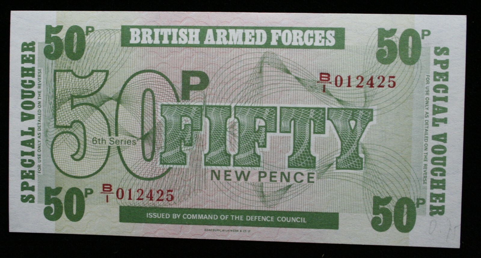 Banknote British Armed Forces 50 New Pence Voucher Banknote British Armed Forces 50 New Pence Voucher
