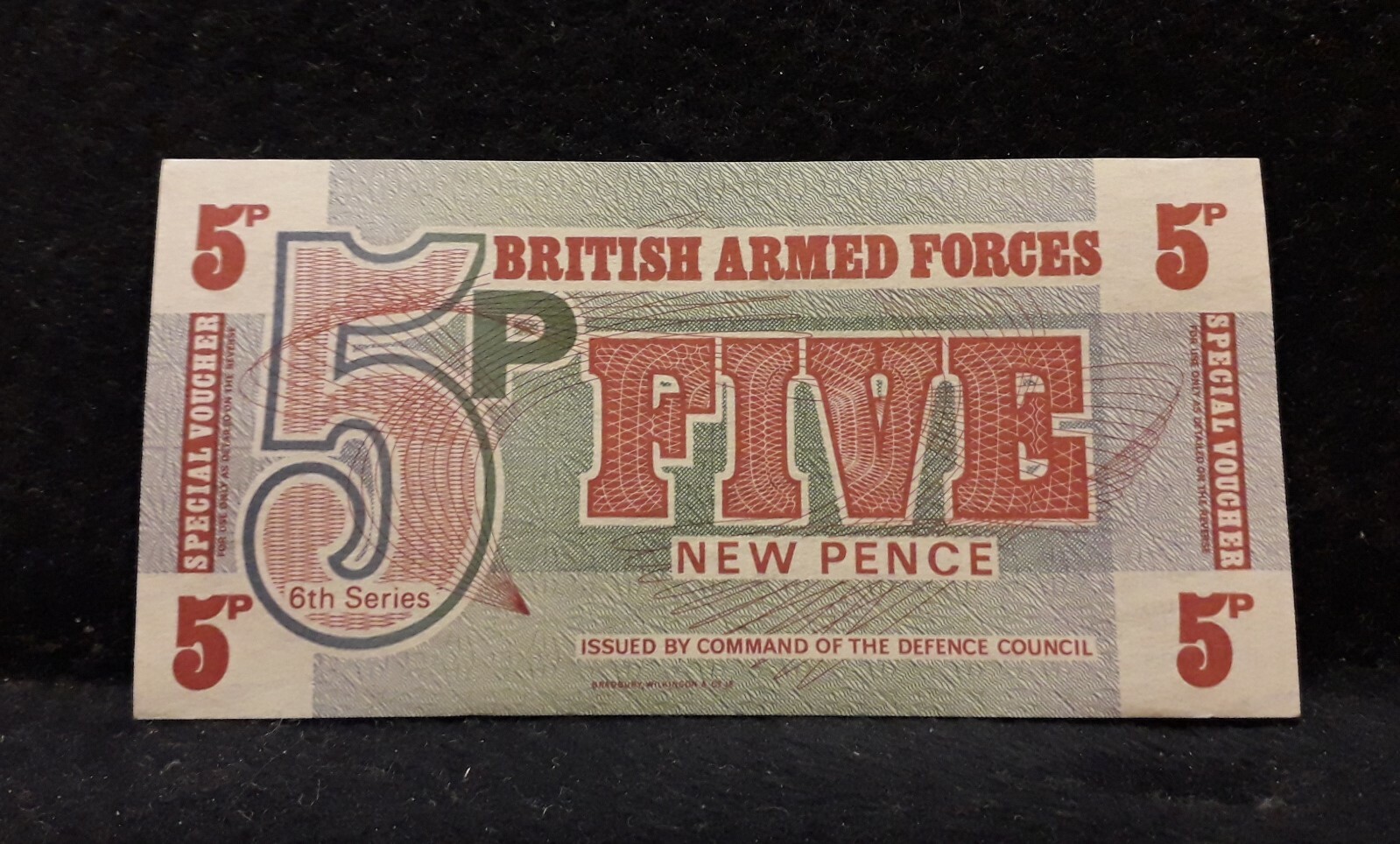 British Armed Forces (BAF) 5 pence special voucher, 6th series, UNC (GB2) /N59 British Armed Forces (BAF) 5 pence special voucher, 6th series, UNC (GB2) /N59