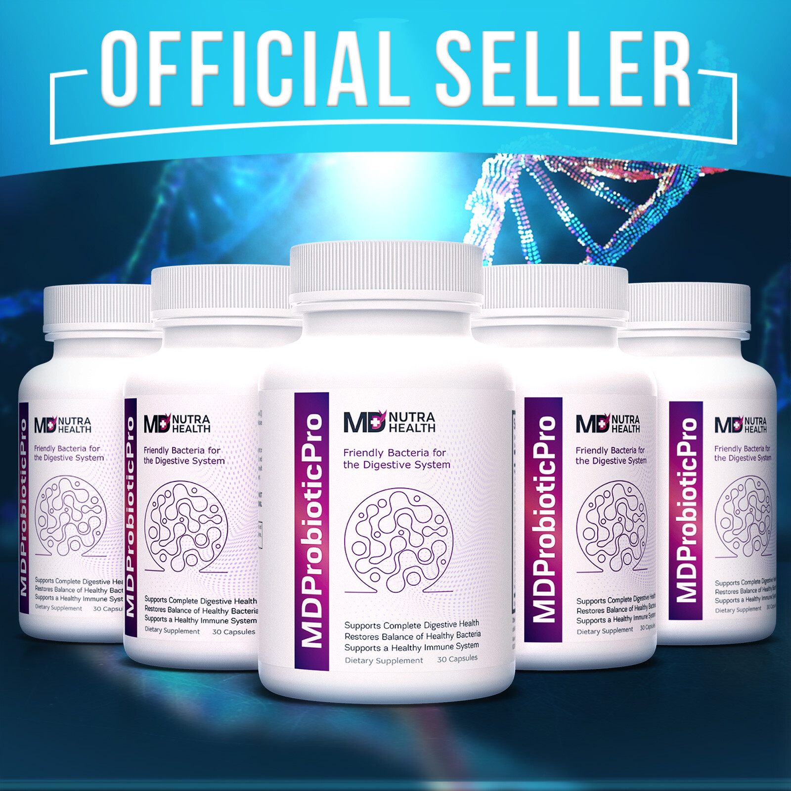 MDProbioticPro-Digestive Health-Skin Health-Weight Loss-Immune Function-5btls MDProbioticPro-Digestive Health-Skin Health-Weight Loss-Immune Function-5btls