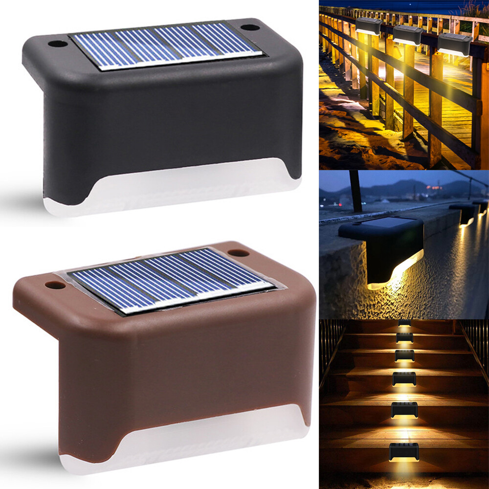 1-12pcs Solar Powered LED Deck Stairs Outdoor Garden Wall Fence Yard Lamp Lights 1-12pcs Solar Powered LED Deck Stairs Outdoor Garden Wall Fence Yard Lamp Lights
