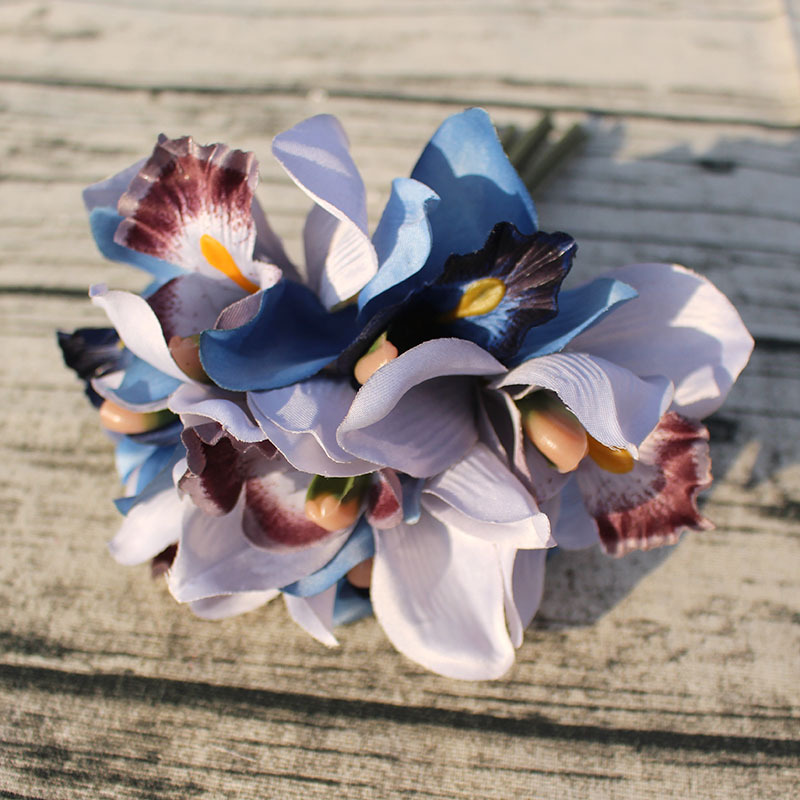 7 Heads/Bouquet Orchid Silk Artificial Flowers Pink Red Wedding Home Party Decor 7 Heads/Bouquet Orchid Silk Artificial Flowers Pink Red Wedding Home Party Decor