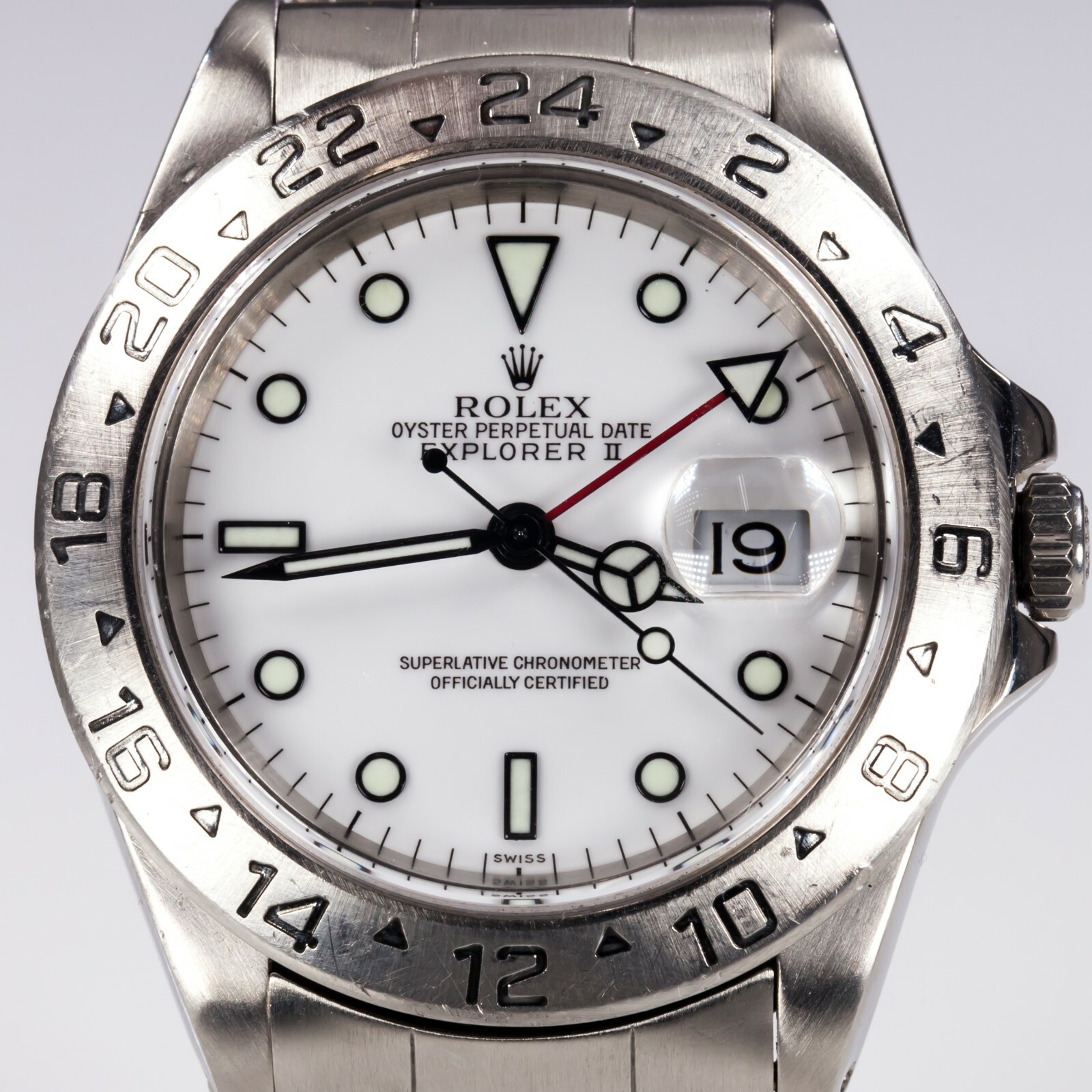 Rolex Men’s Stainless Steel Explorer II OPD Automatic Watch White Dial 16570 Rolex Men’s Stainless Steel Explorer II OPD Automatic Watch White Dial 16570