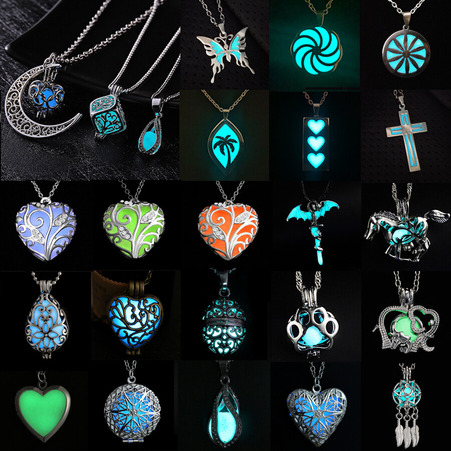 HOT Glowing Magic Charm Locket Glow In The Dark Animal Pendant Necklace Gifts HOT Glowing Magic Charm Locket Glow In The Dark Animal Pendant Necklace Gifts