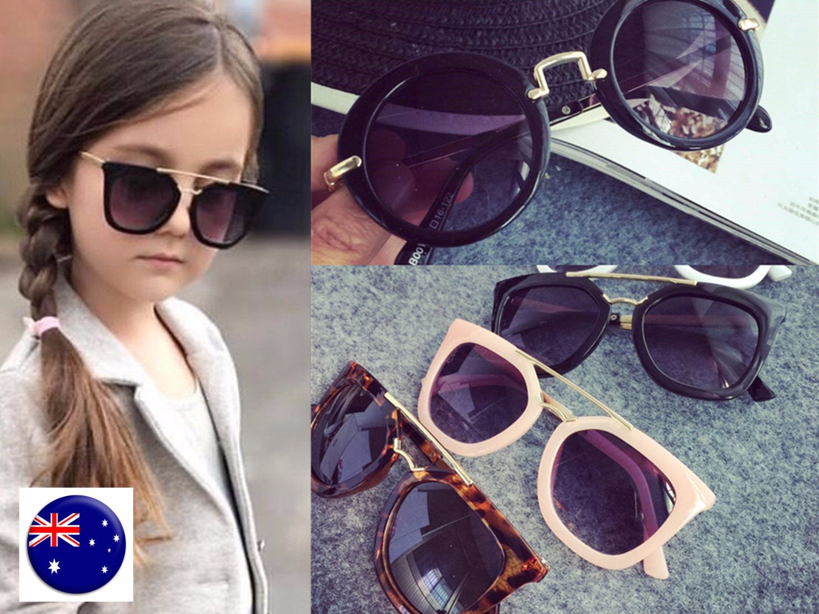 Children Girl Boy Kids Retro Frame Fashion sun beach eye sunglasses Prop Children Girl Boy Kids Retro Frame Fashion sun beach eye sunglasses Prop