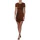 Aqua Womens Brown Faux Suede Animal Print Party Party Dress M 6178 Aqua Womens Brown Faux Suede Animal Print Party Party Dress M 6178