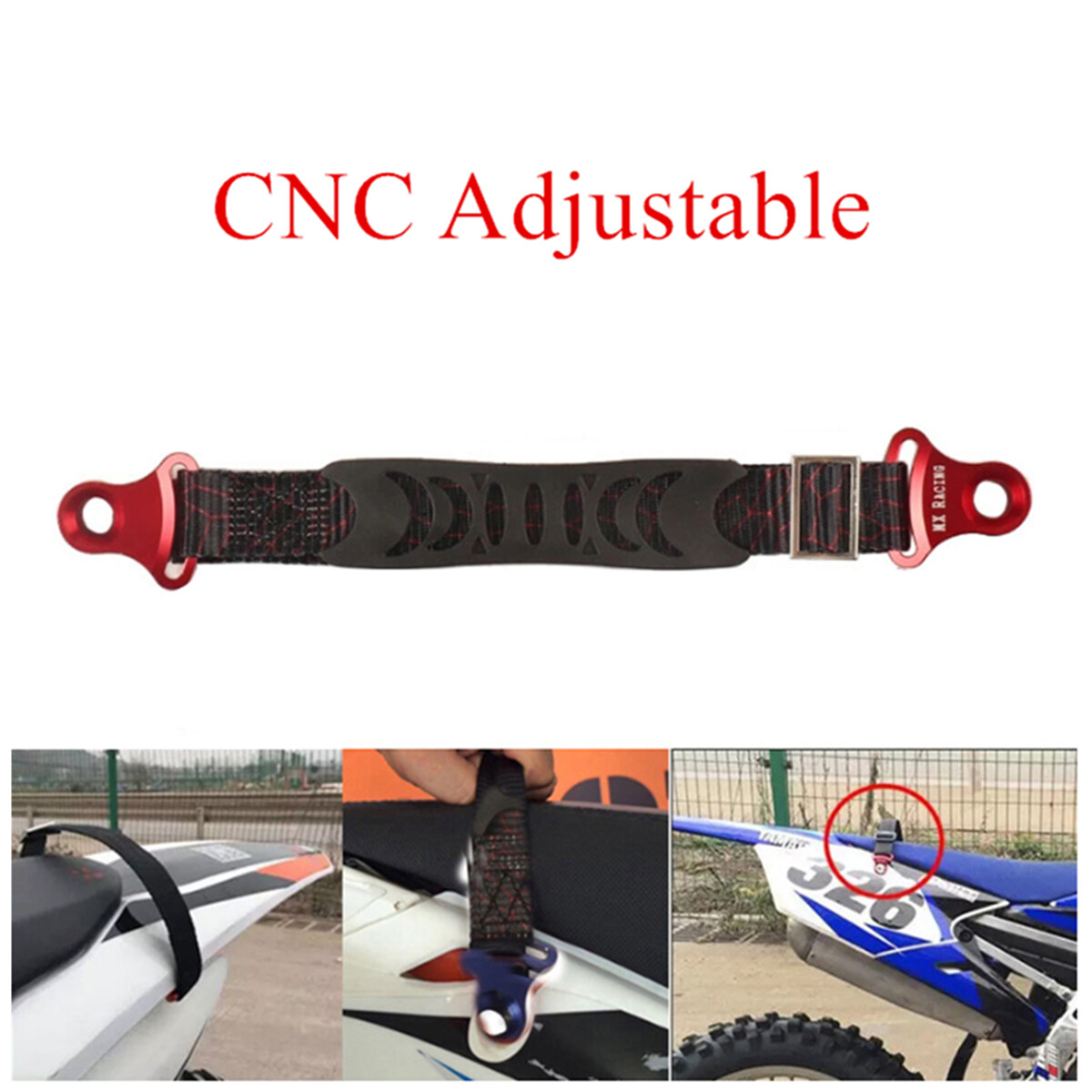 280-515mm Motorcycle Dirt Bike Rear Seat Rescue Strap Pull Belt Rope Accessories 280-515mm Motorcycle Dirt Bike Rear Seat Rescue Strap Pull Belt Rope Accessories