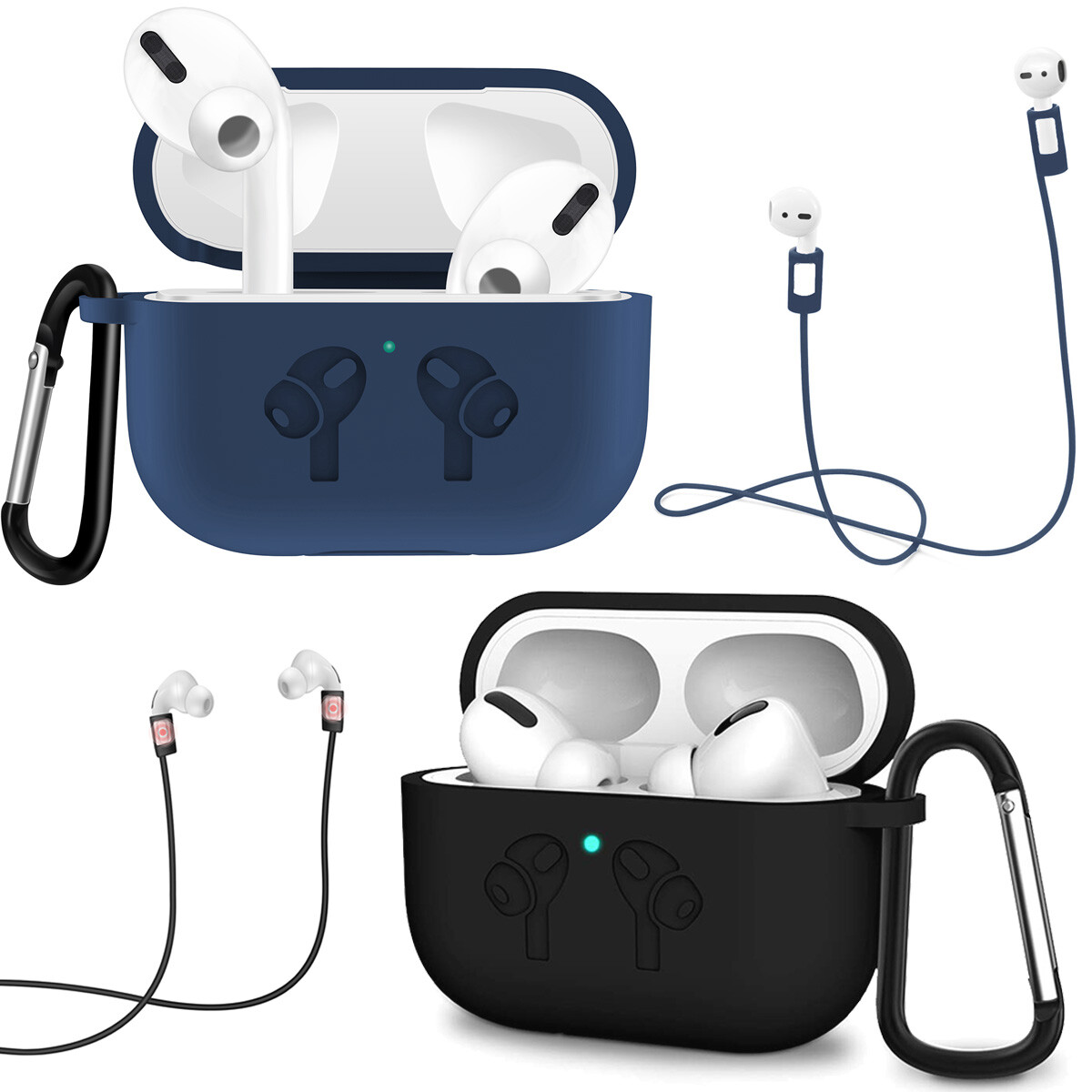 2x AirPods Pro 2nd Accessories with Anti-Lost Hook Lanyard Storage Case Fr Apple 2x AirPods Pro 2nd Accessories with Anti-Lost Hook Lanyard Storage Case Fr Apple