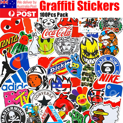 100 Random Vinyl Decal Graffiti Sticker Bomb Laptop Waterproof Stickers Skate 100 Random Vinyl Decal Graffiti Sticker Bomb Laptop Waterproof Stickers Skate