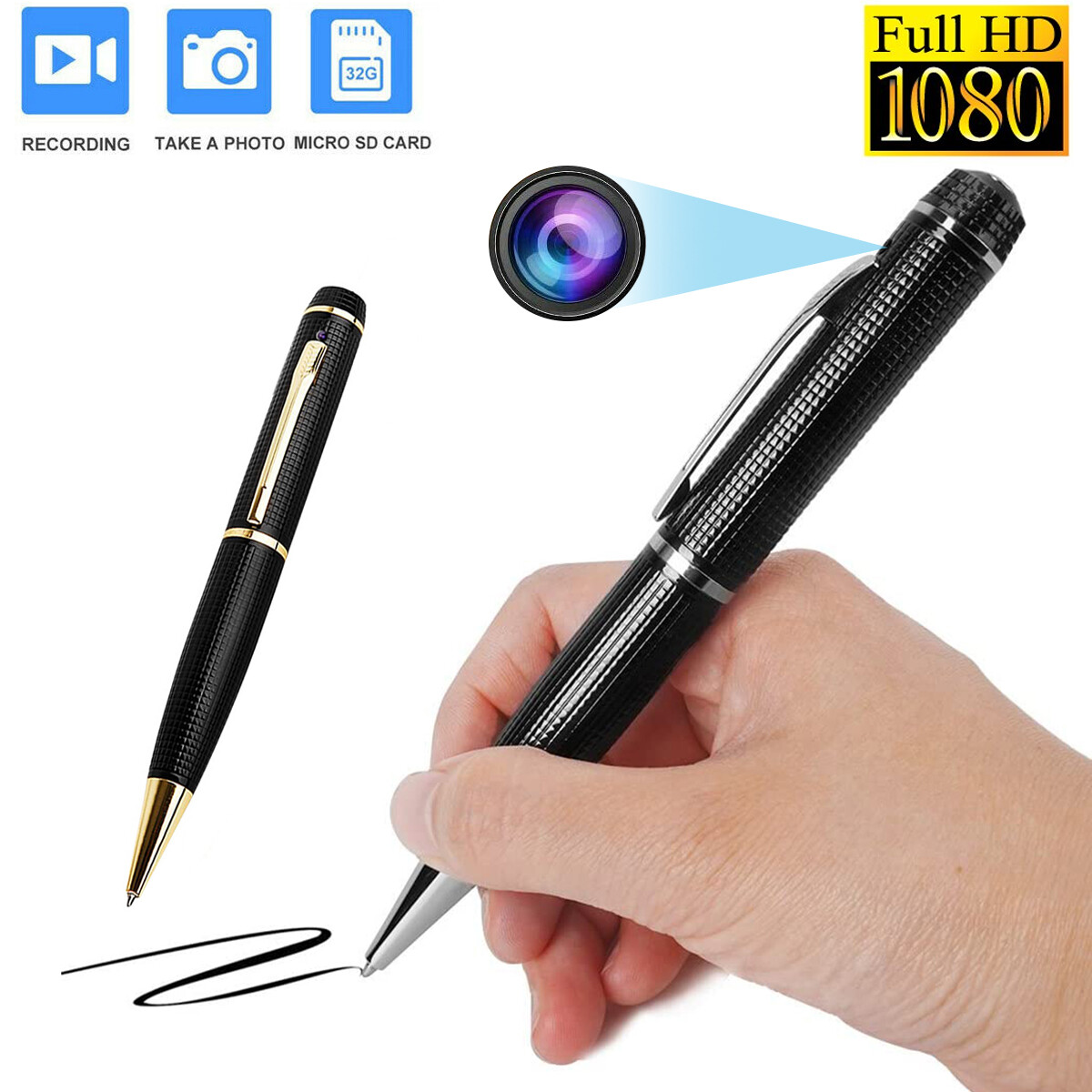 Mini Hidden Spy Camera Pen HD 1080P Video Recorder Clip On Pocket Portable Cam Mini Hidden Spy Camera Pen HD 1080P Video Recorder Clip On Pocket Portable Cam