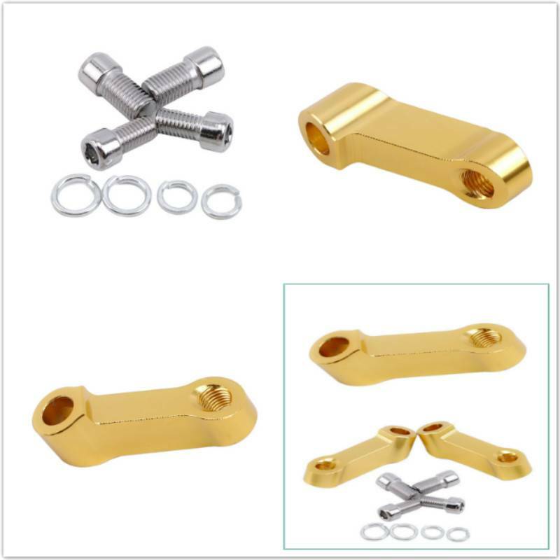 Motorcycle Universal Rear View Mirror Mount Fxed Seat Refit Accessories Gold BM Motorcycle Universal Rear View Mirror Mount Fxed Seat Refit Accessories Gold BM